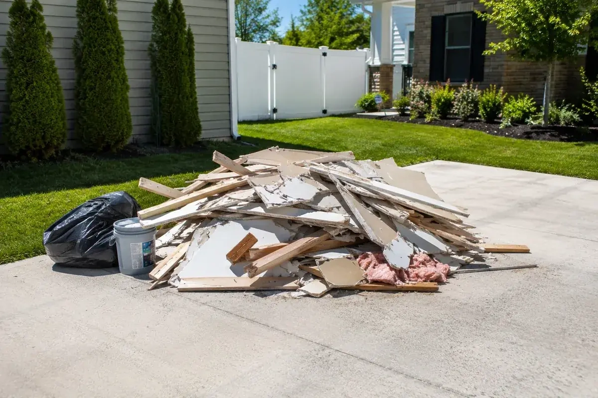 Construction debris removal by Trash Wrangler Junk Removal — serving Oklahoma City and surrounding areas