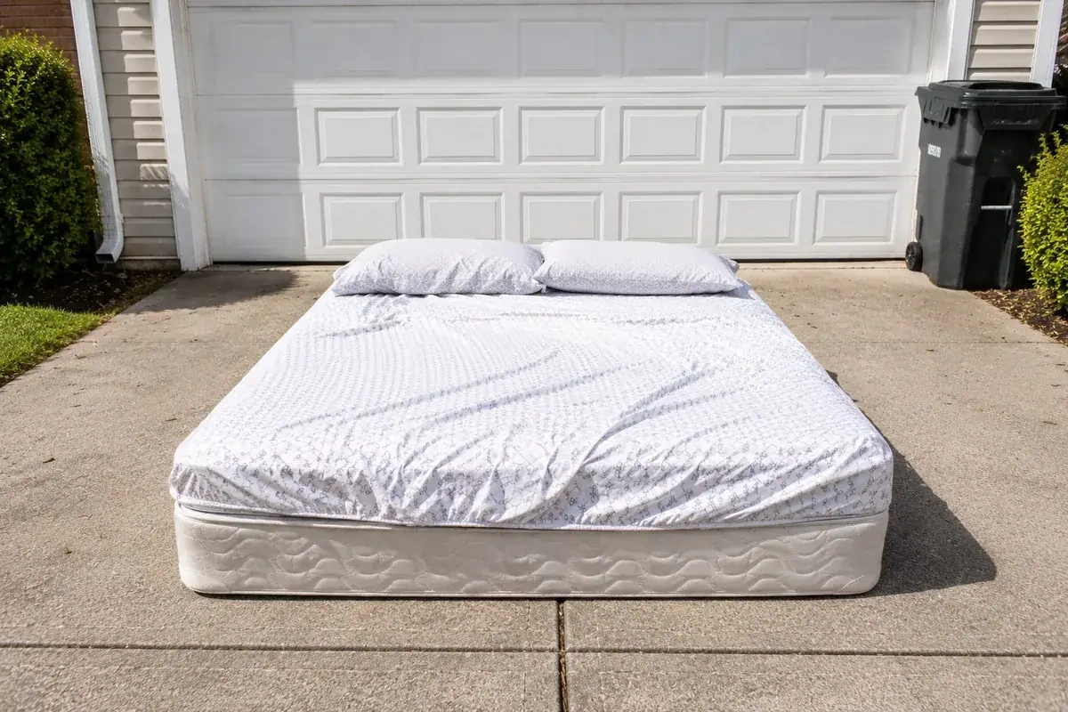 Mattress disposal and removal by Trash Wrangler Junk Removal — same-day service in OKC metro