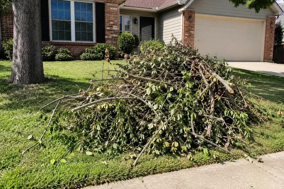 Yard waste and brush removal by Trash Wrangler Junk Removal — Oklahoma City metro area