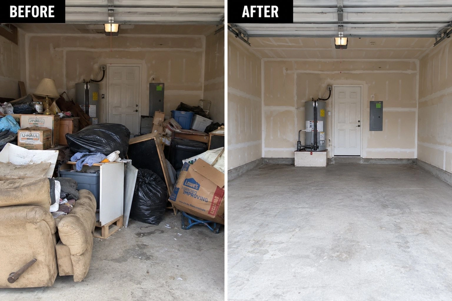 Cardboard and furniture removal by Trash Wrangler Junk Removal — serving the OKC metro area